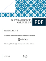 Separation of Variables: Mark Alfred F. Regalario MAT-Math