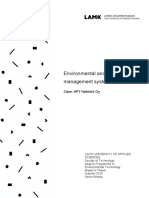 Environmental and Quality Management Systems: Case: HFT Network Oy