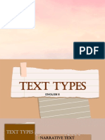 Types of Texts and Their Characteristics