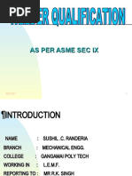 Asme Sec Ix (Welder Qualification)