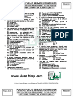 PPSC Lecturer Computer Science (BS-17) Past Paper - Original Paper - Asan Mcqs