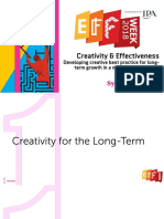 Creativity & Effectiveness - Developing Creative Best Practice For Long Term Growth in A Multi-Platform World