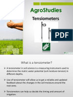 Agrostudies: Tensiometers