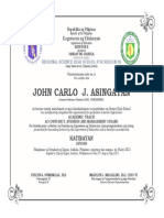 John Carlo J. Asingayan: Kagawaran NG Edukasyon