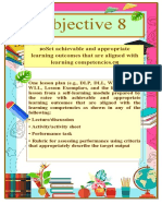 Objective 8: Set Achievable and Appropriate Learning Outcomes That Are Aligned With Learning Competencies