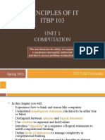 Principles of It ITBP 103: Unit 1 Computation