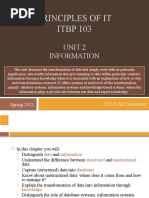 Principles of It ITBP 103: Unit 2 Information