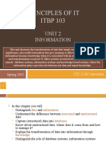 Principles of It ITBP 103: Unit 2 Information