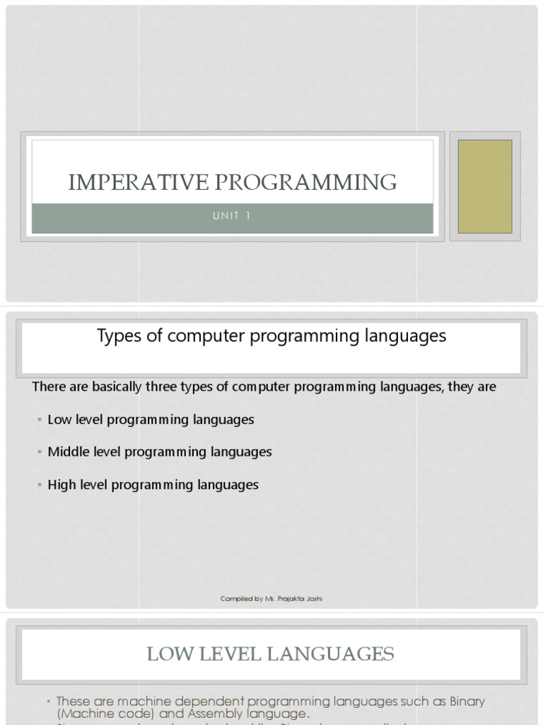 An Overview of Imperative Programming and its Key Concepts | PDF ...