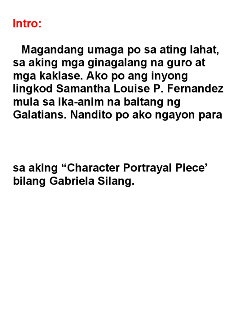 Gabriela Silang Script | PDF