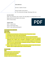 Music units and contents for first, second and third term