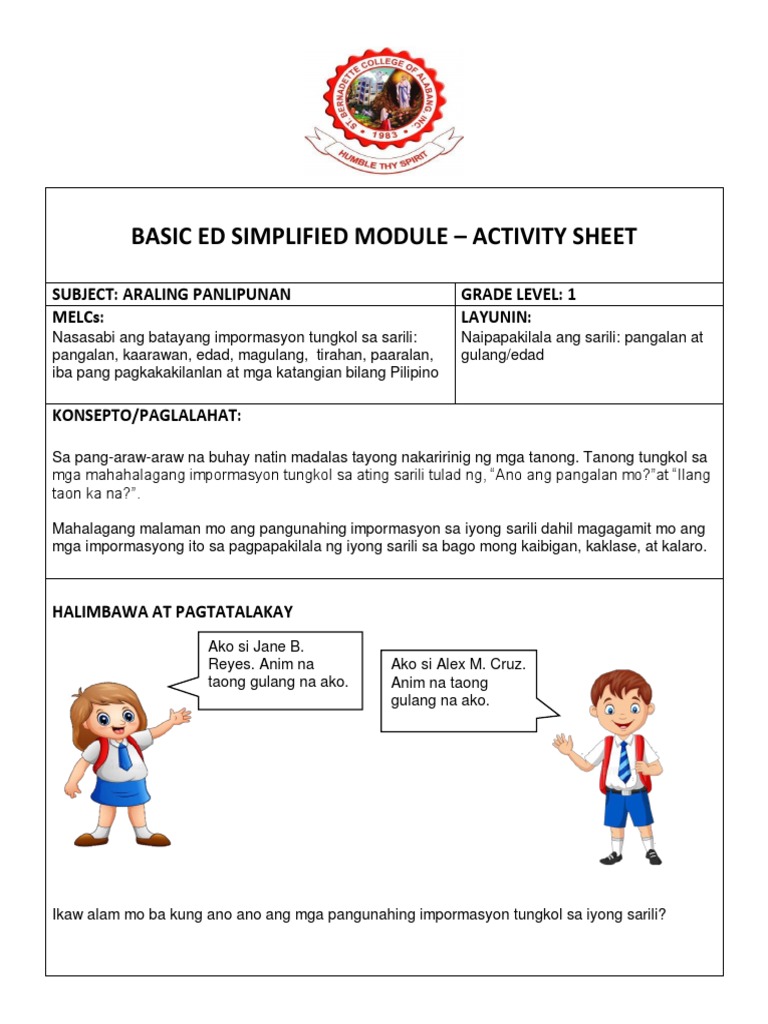 Ap 1 Modyul 1 | PDF