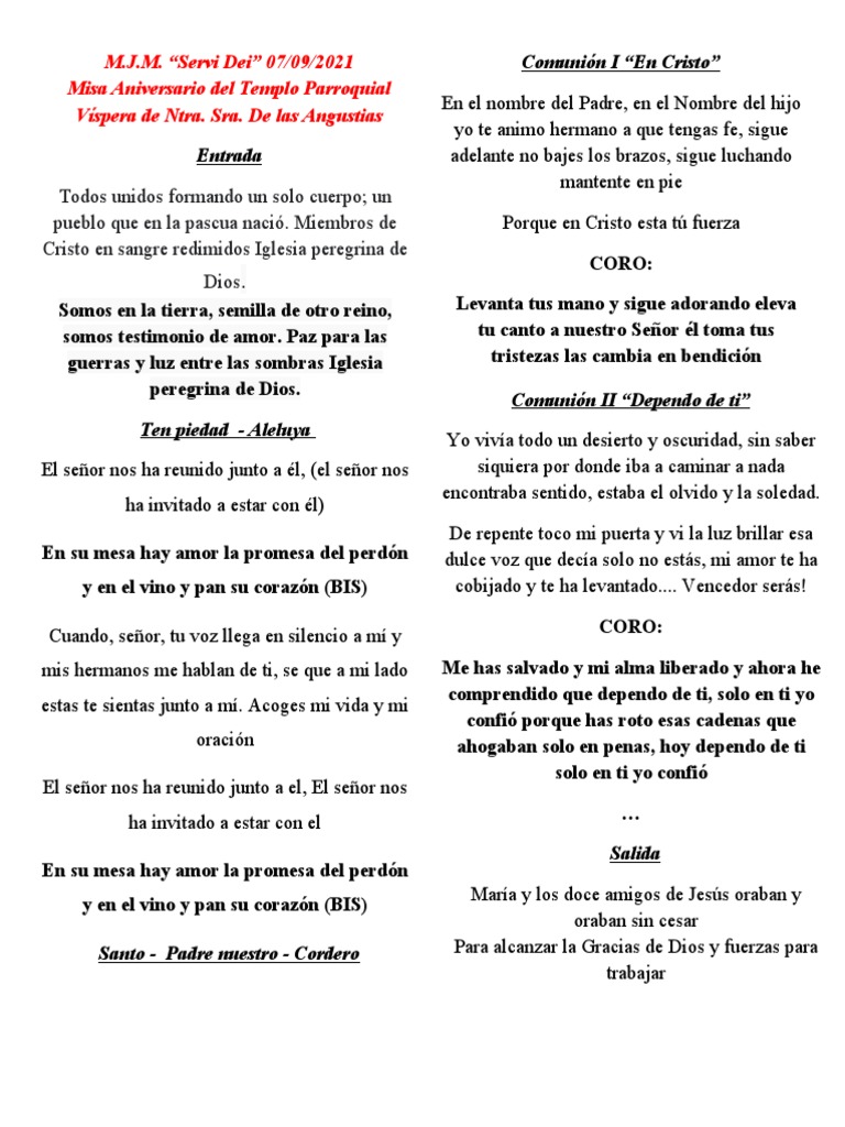 María y los amigos de Jesús en la misa | PDF | Misa (liturgia) | eucaristía