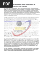 Globalisation and Transnational Terrorism