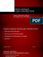 Porous Asphalt: Design and Construction: Mark A. Palmer, P.E., LEED AP City Engineer, City of Puyallup