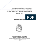 Gestion Del Conocimiento Bogota DC 2005