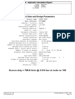 Project Data and Design Parameters: Source Duty 769.8 L/min at 3.014 Bar at Node No 100