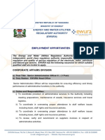 Employment Opportunities: Corporate Affairs Division