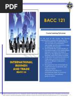 BACC 121: International Business and Trade