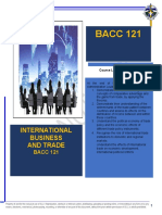 BACC 121 Course Learning Outcomes and Regional Integration
