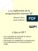 Una Explicación de La Programación Extrema XP: Manuel Calero Apolo Software