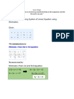 Discussion 1.1 Solving System of Linear Equation Using Elimination. Given