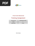 Training Assignment: Front-End Advanced