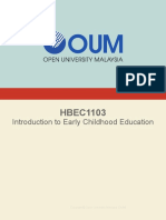 HBEC1103 Introduction To Early Childhood Education - Emay21