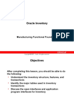 Oracle Inventory: Manufacturing Functional Foundation