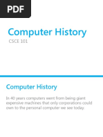 Computer History: CSCE 101