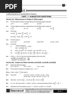 Part - I: Subjective Questions: Section (A) : Measurement of Angles Allied Angles