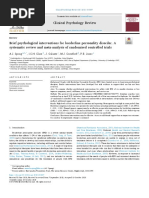 Brief Psychological Interventions For Borderline Personality Disorder. A Systematic Review and Meta-Analysis of Randomised Controlled Trials