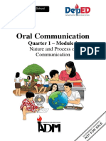 Oral Communication: Quarter 1 - Module 1