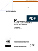 Presupuestar en Colombia Buscando La Gobernabilidad Fiscal A Traves Del Presupuesto