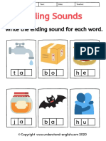 Ending Sounds Worksheets by Www.understand-English.com
