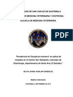 Prevalencia de Oxyspirura mansoni en pollos