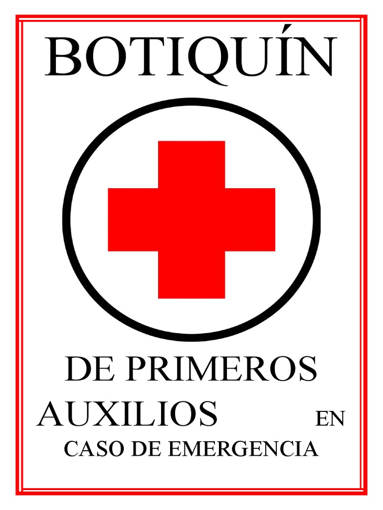 Letrero Imprimible De Botiquín De Primeros Auxilios