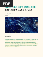 Alzheimer'S Disease: Patient'S Case Study