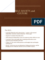 The Self, Society, and Culture