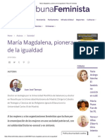María Magdalena, Pionera de La Igualdad - Tribuna Feminista