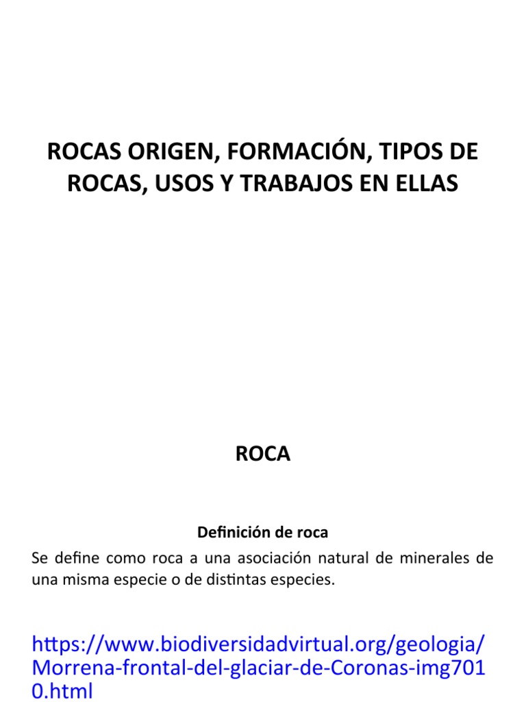 Rocas Origen, Formacion, Tipos de Rocas, Usos y Precauciones | PDF ...