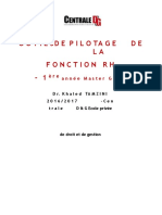 Outilsdepilotage de La Fonctionrh - 1: Annéemastergrh