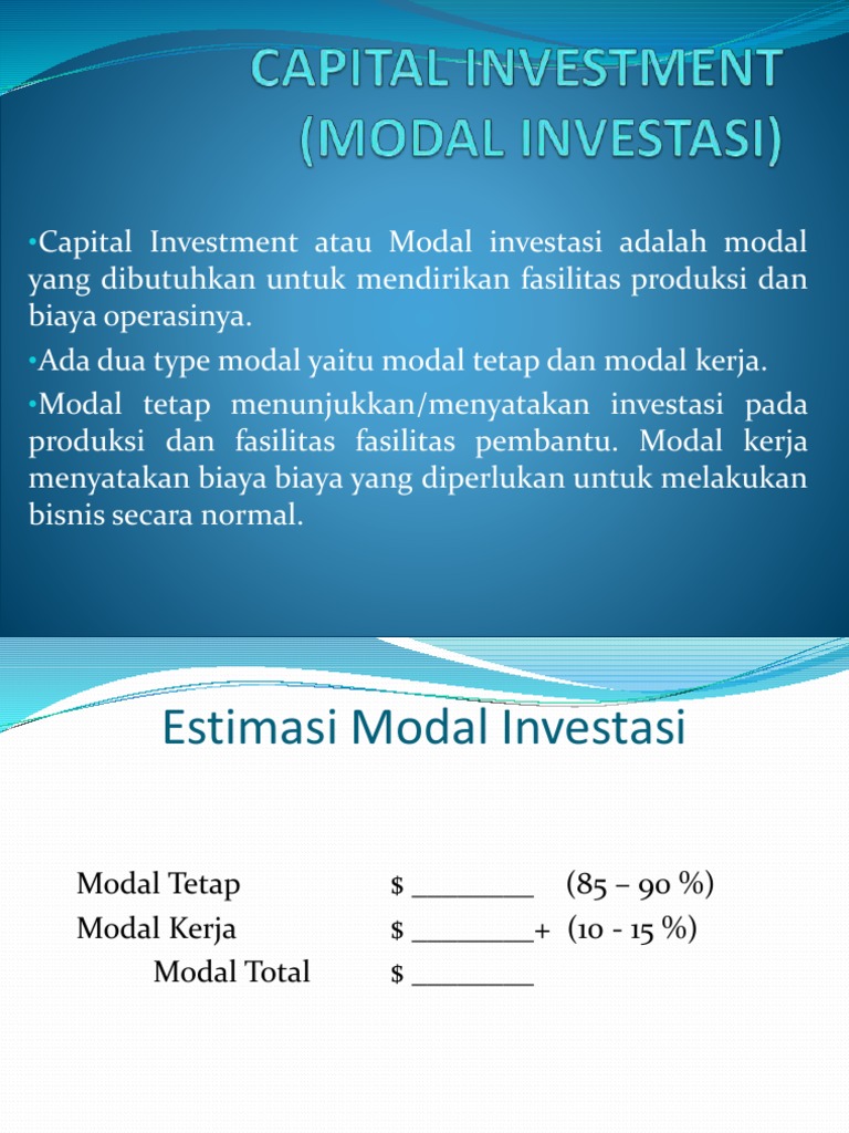Fixed Capital Investment PDF