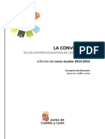INFORME 2013-14 LA CONVIVENCIA EN LOS CENTROS DE CASTILLA Y LEÓN