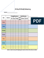 Get Fit! Stay Fit! Weekly Workout Log