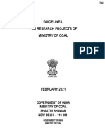 Guidelines For Research Projects of Ministry of Coal