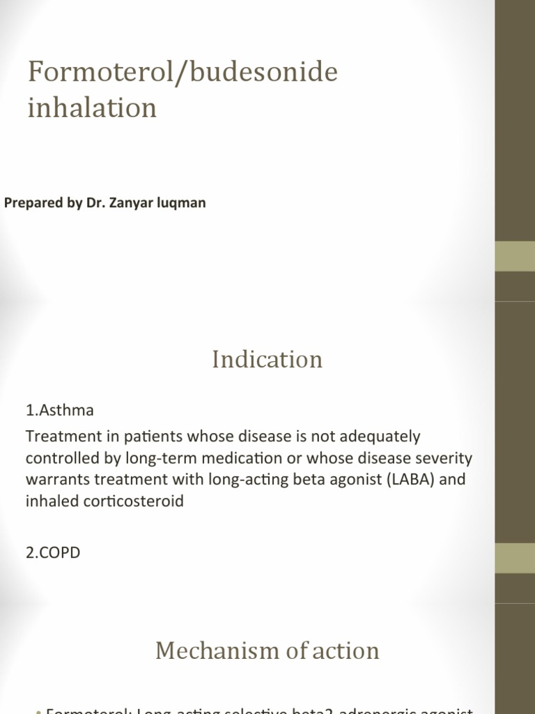 Formoterol/budesonide Inhalation: Prepared by Dr. Zanyar Luqman | PDF