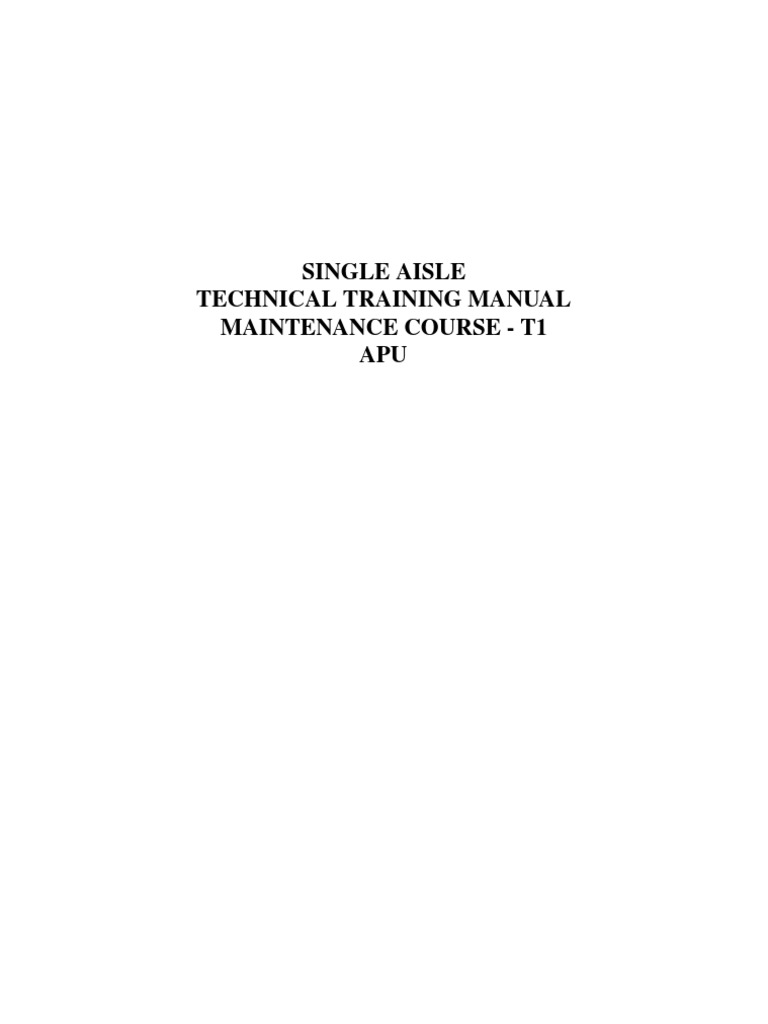 Training A320 Apu | PDF | Turbine | Pump
