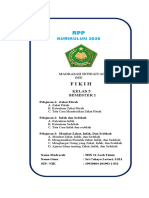 RPP Fikih Satu Halaman Kelas 5 Semester 1 - KMA 183 - 2019