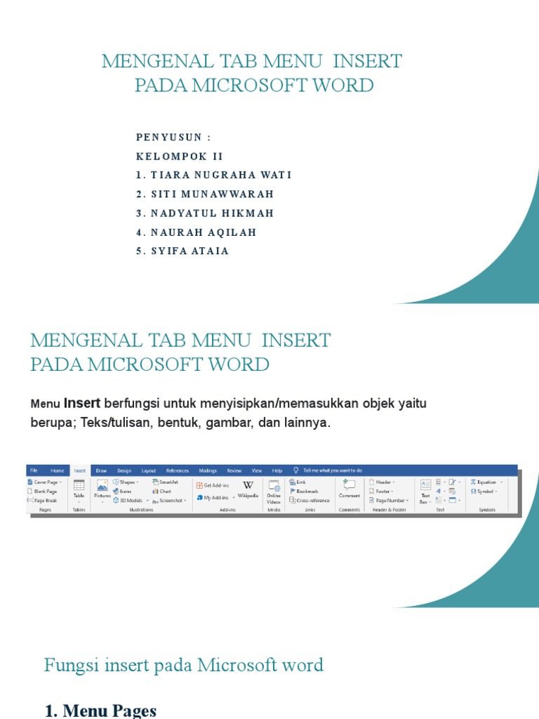 Fungsi Menu Insert di Microsoft Word | PDF | Karier & Perkembangan | Seni